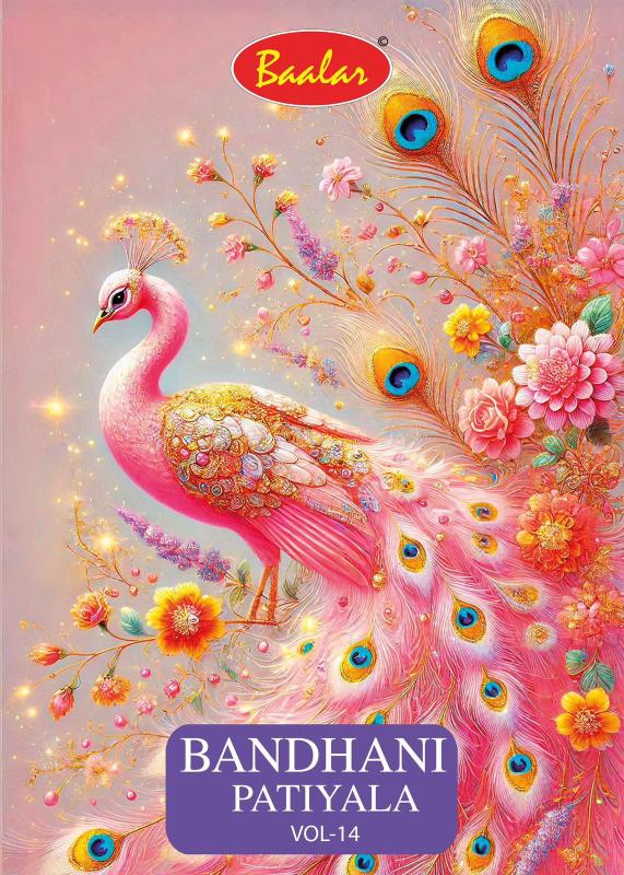Baalar bandhani patiyala vol-14 dress material wholesaler in vashi navi mumbai